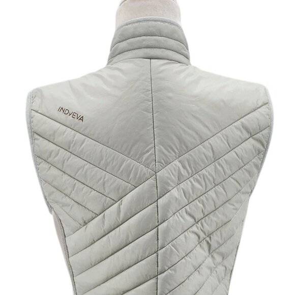 Indyeva Womens Small Vest Recycled Nylon Quilted Full Zip Insulated Gray Jacket - Picture 5 of 13